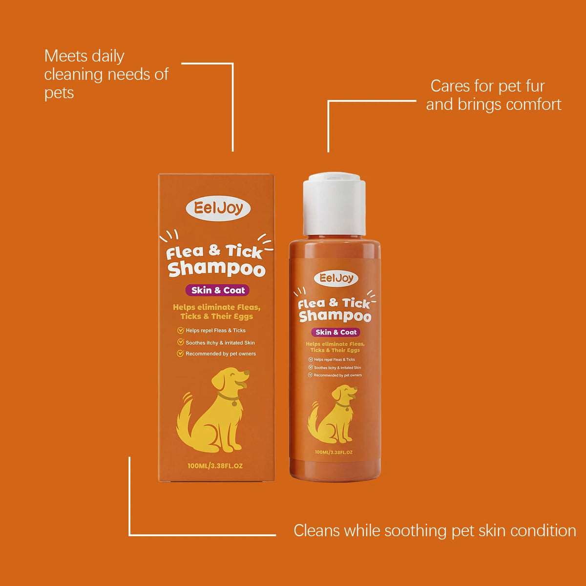 Gentle Pet Shampoo for Cleaning Odor Control and Coat Care