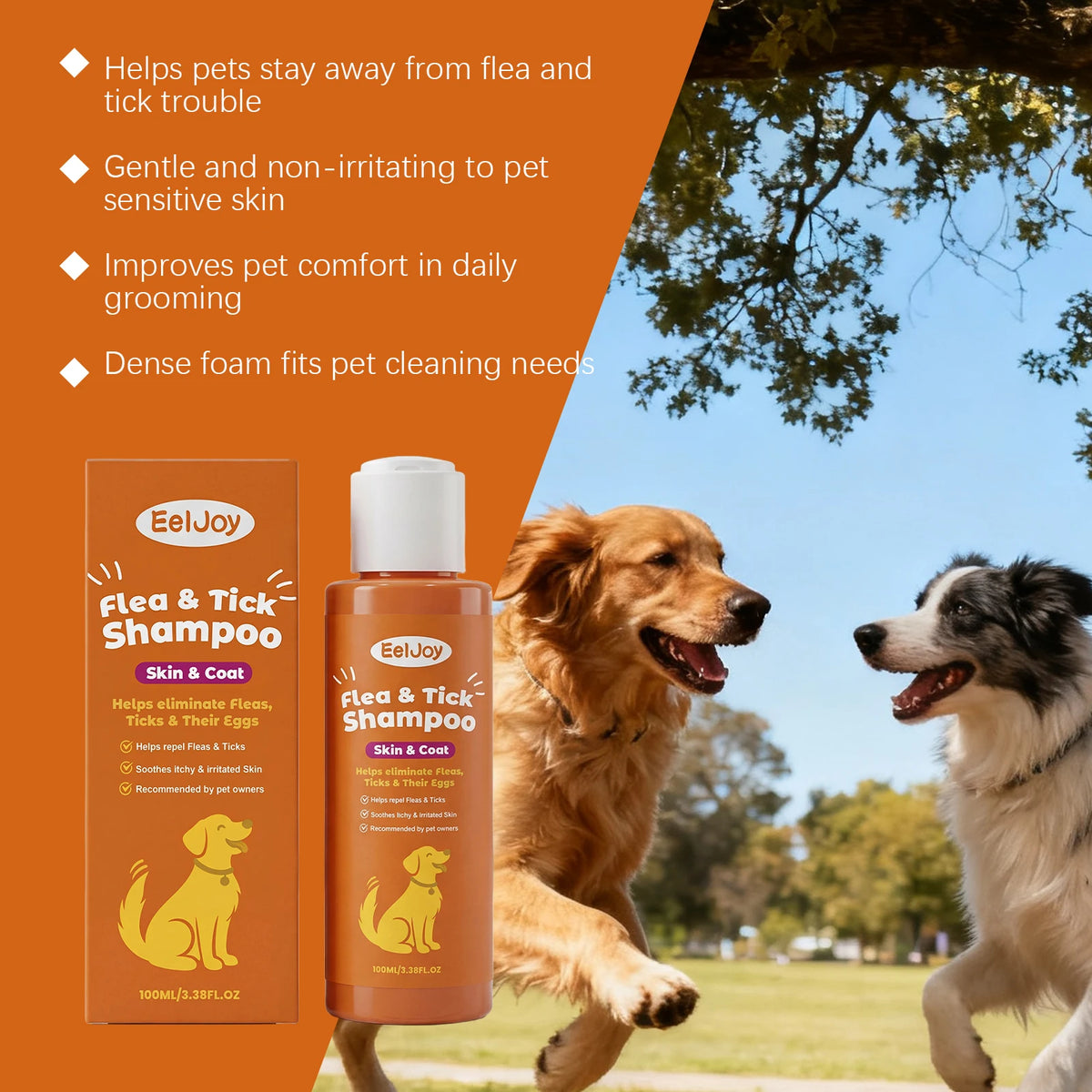 Gentle Pet Shampoo for Cleaning Odor Control and Coat Care