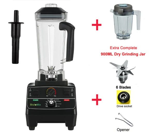 BioloMix Professional Blender With Smart Timer For Smoothies And Ice