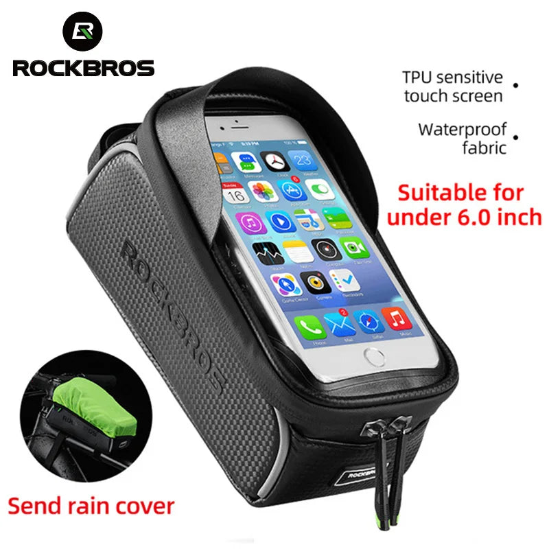 ROCKBROS Waterproof Touchscreen Bicycle Frame Bag for Cycling