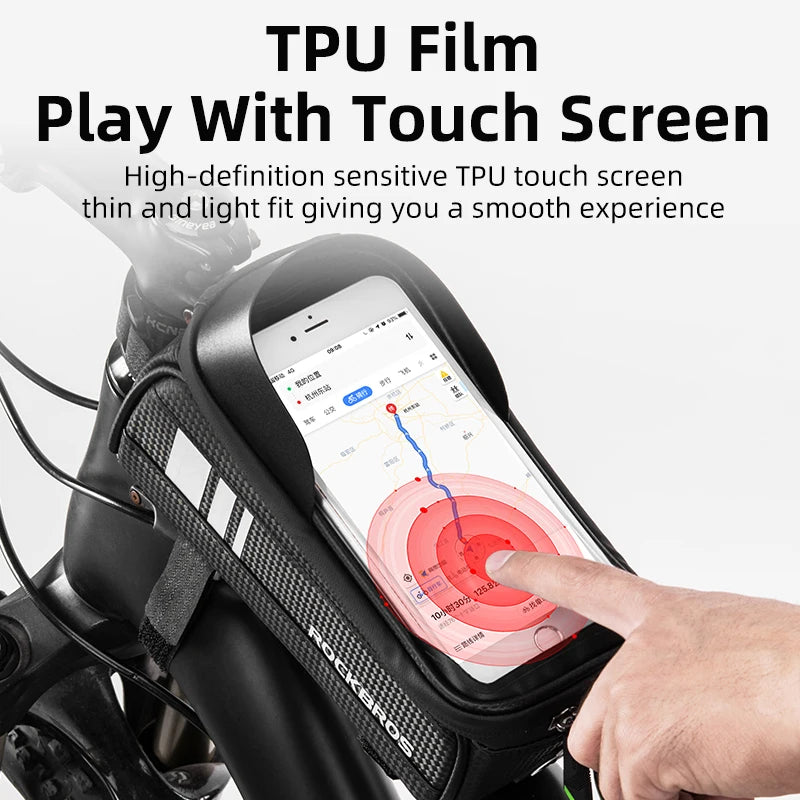 ROCKBROS Waterproof Touchscreen Bicycle Frame Bag for Cycling