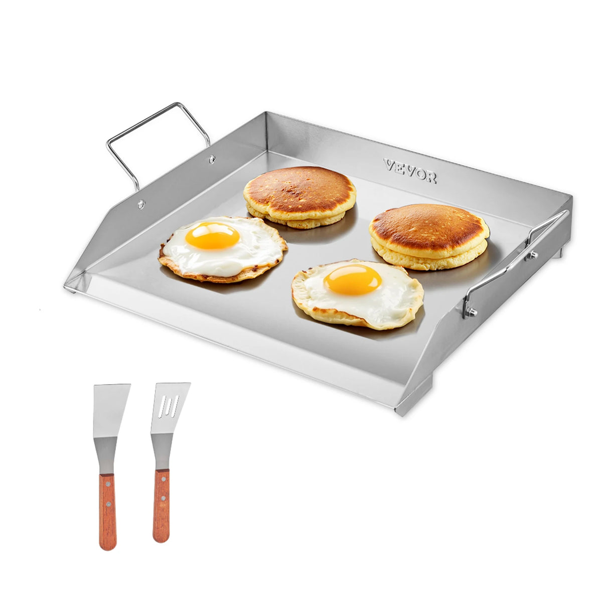 SucceBuy Stainless Steel Flat Top Griddle Plate for Gas Grill