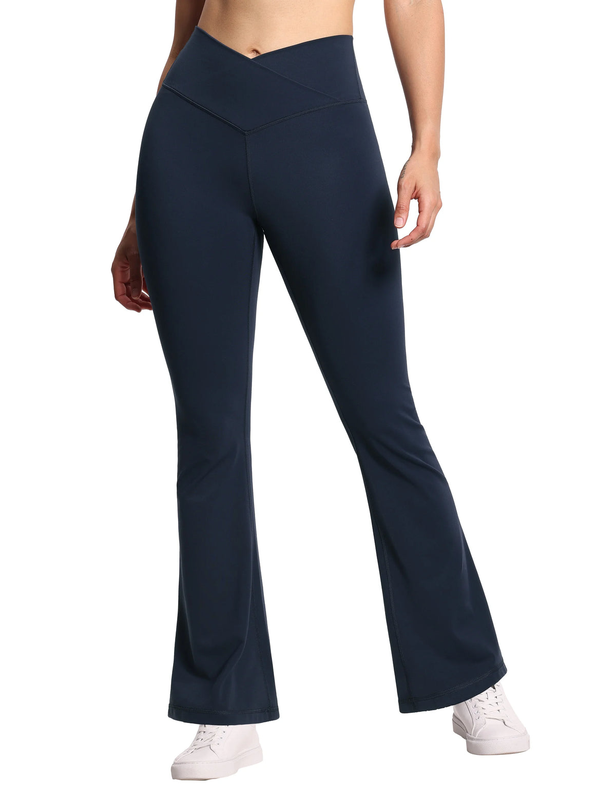 THE GYM PEOPLE Women's High Waist Flare Yoga Workout Leggings