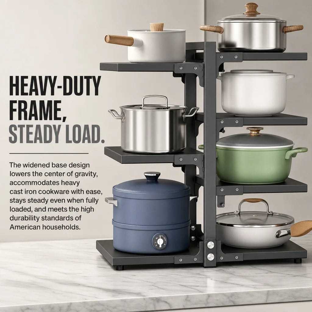 Adjustable Stainless Steel Kitchen Storage Rack With Drain Organizer