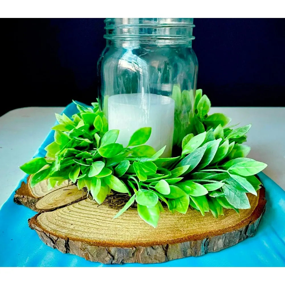 Set of 12 Unfinished Wood Slices for Centerpieces and Crafts