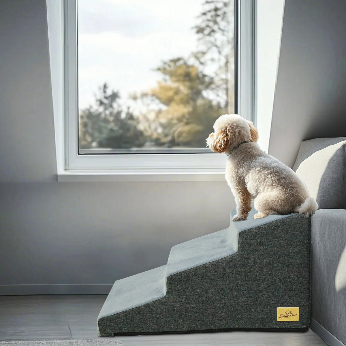 Non-Slip Foam Dog Stairs for Safe Bed and Sofa Access