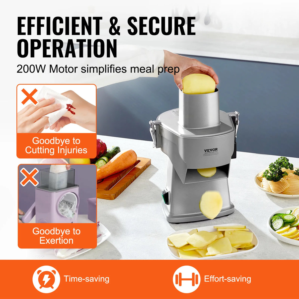 SucceBuy 4 In 1 Electric Vegetable Slicer And Food Cutter