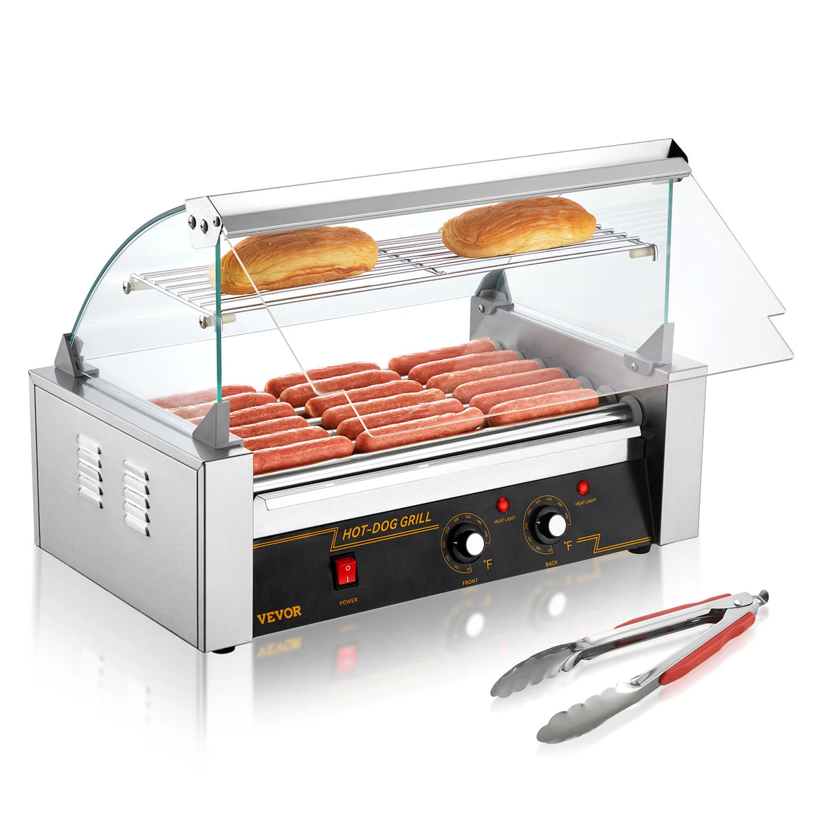 SucceBuy Commercial Hot Dog Roller Grill for Sausages and Corn