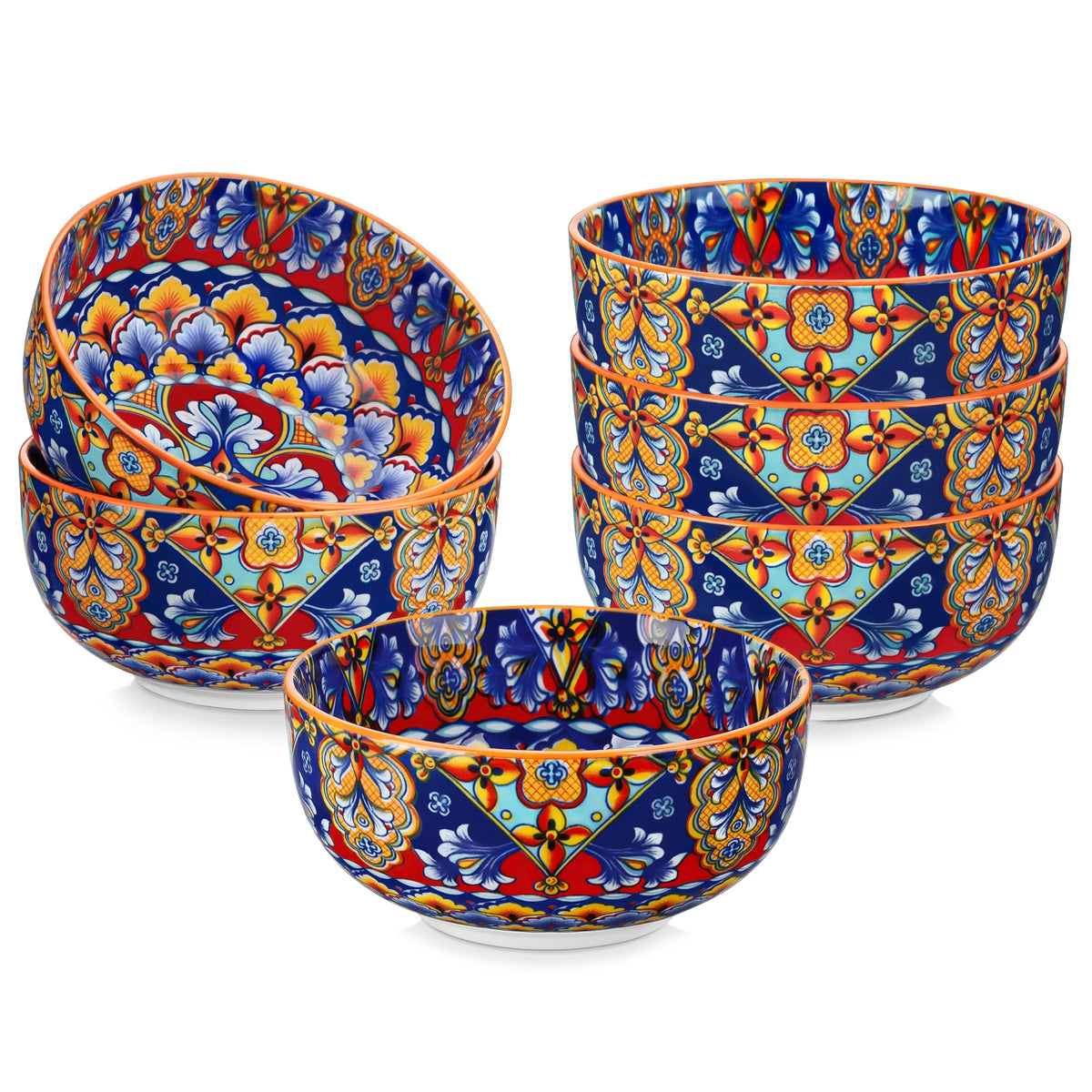 MALACASA Ceramic Cereal Bowls For Soup Salad Pasta And Oatmeal