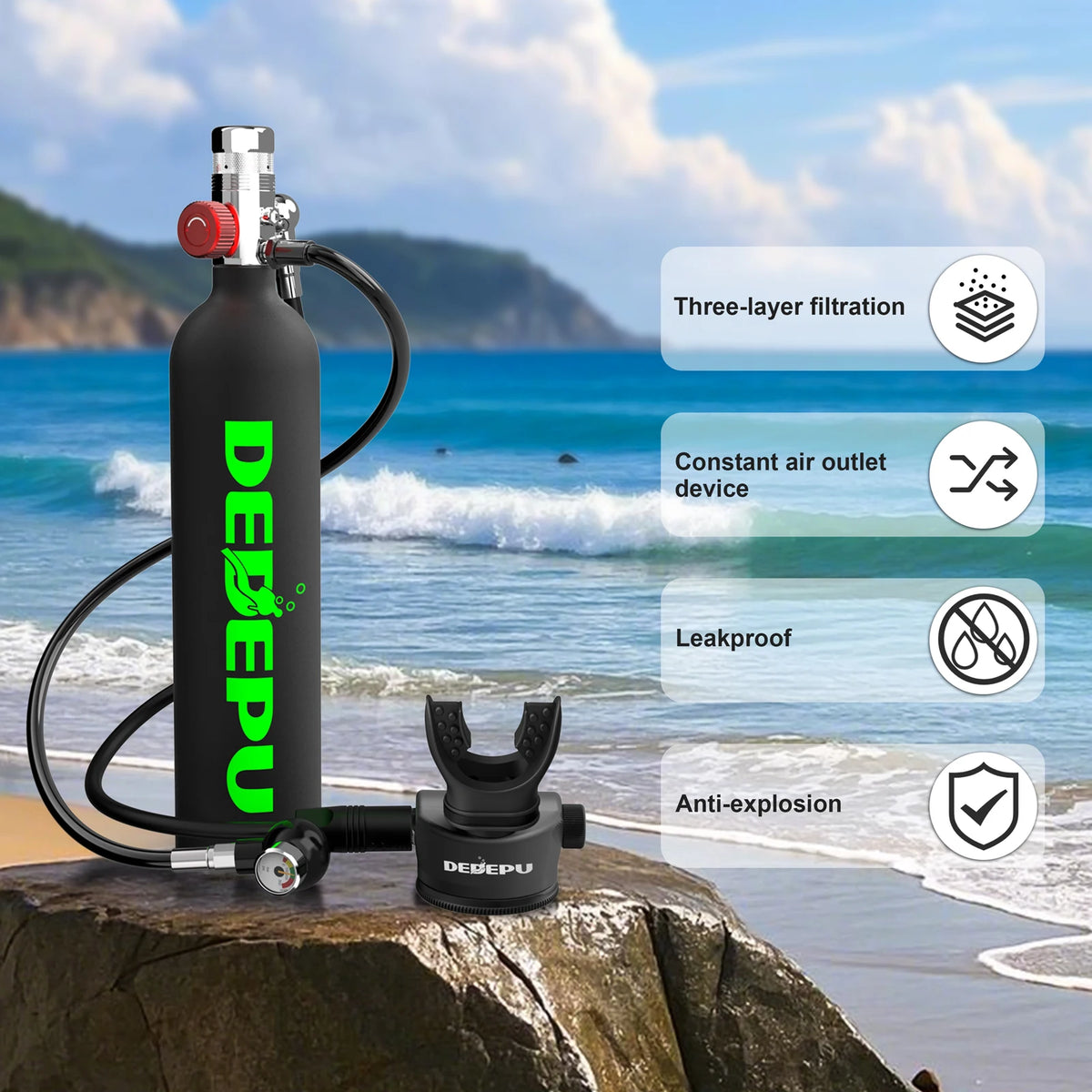 DEDEPU Portable Mini Diving Tank With Diving Mask And Snorkel