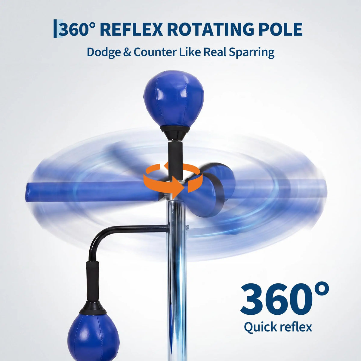 Freestanding Boxing Trainer With Swivel Bar And Dual Speed Balls