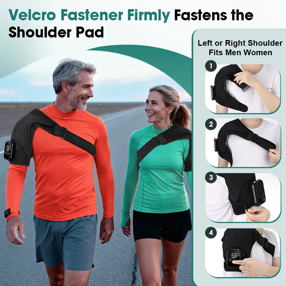 Hailicare Heated Shoulder Massager Wrap With Vibration And Support