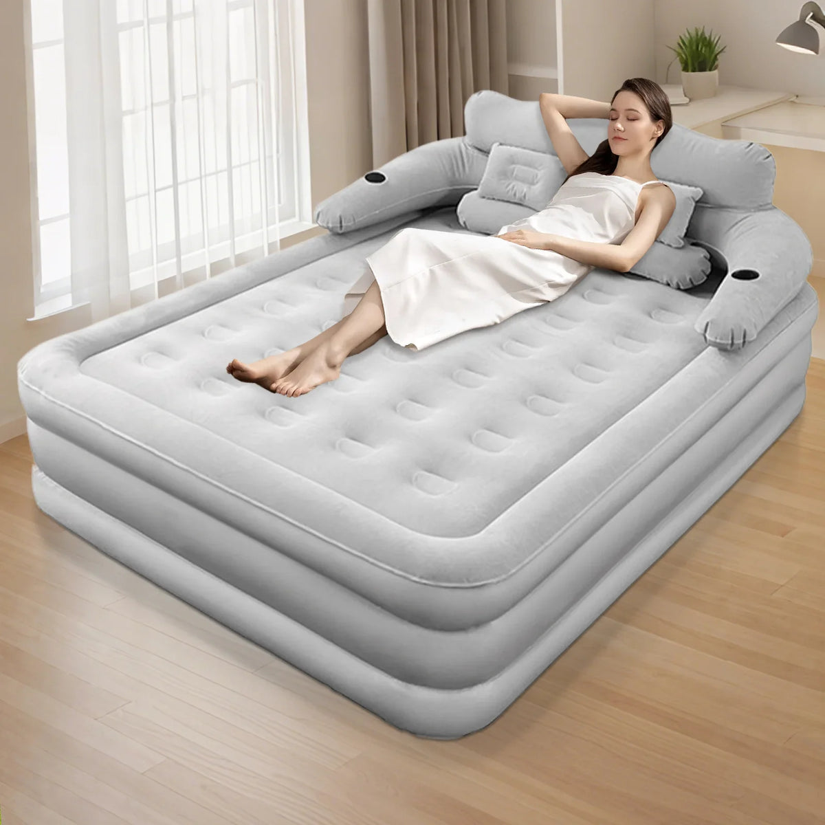 Automatic Inflatable Camping Mattress With Built In Pump for Indoor Outdoor Use