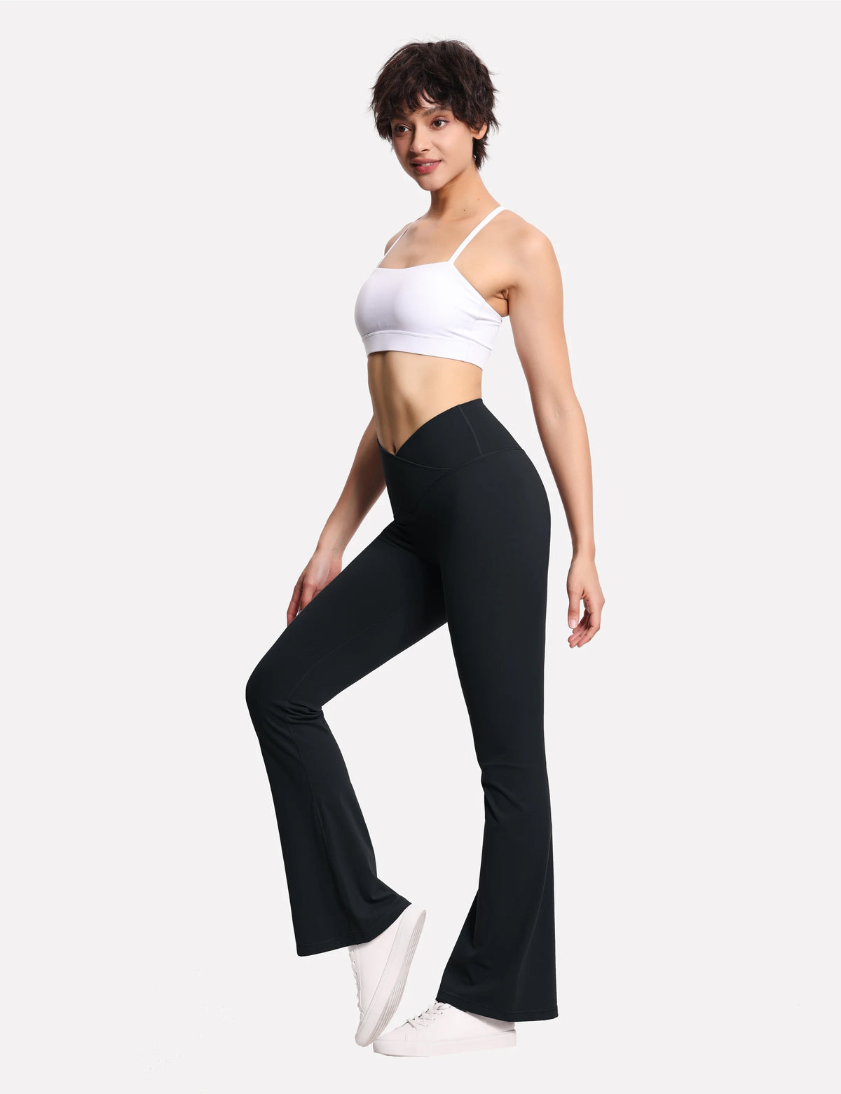 THE GYM PEOPLE Women's High Waist Flare Yoga Workout Leggings