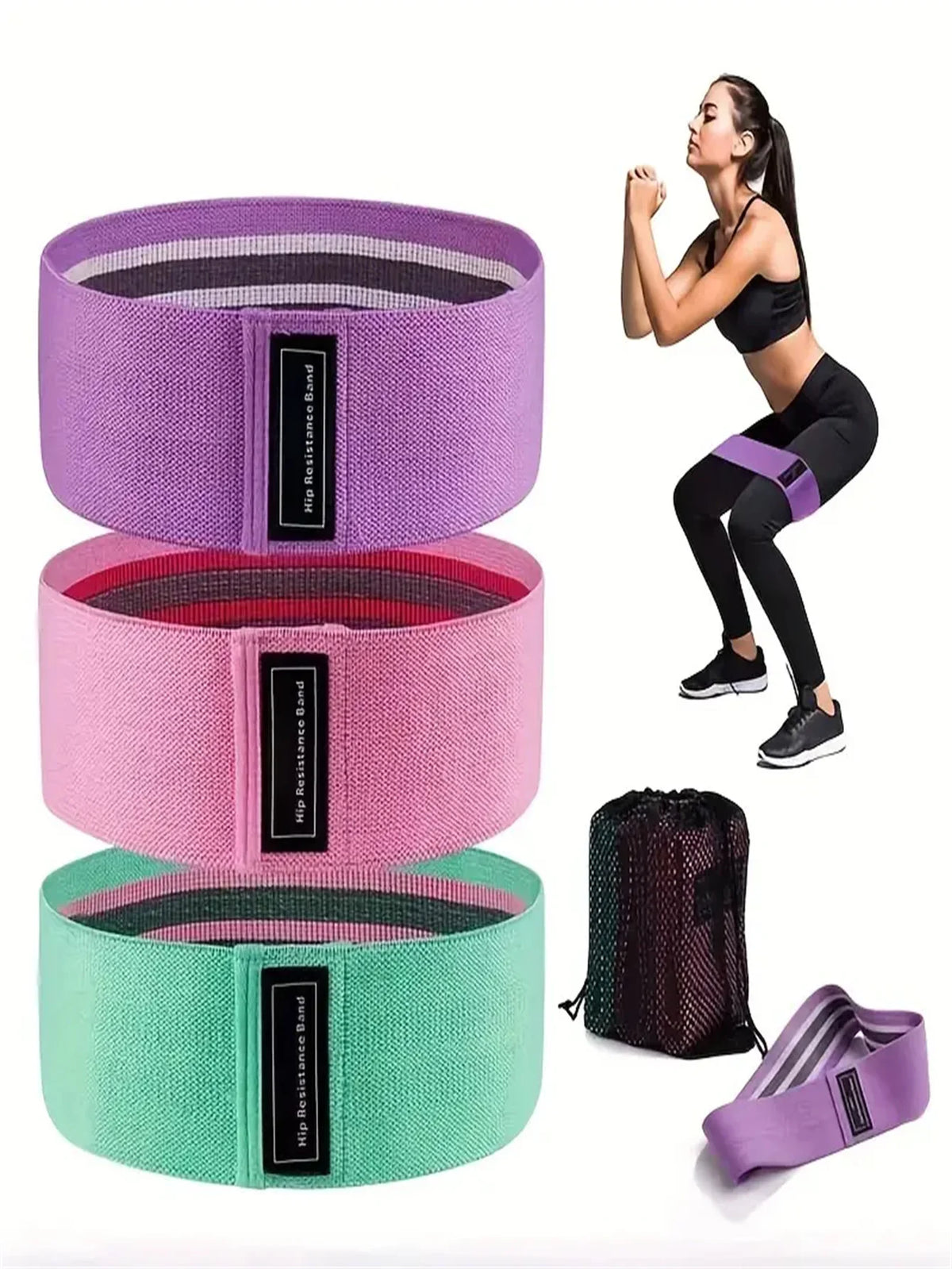 Pilates Yoga Resistance Bands for Stretching and Lower Body Workouts