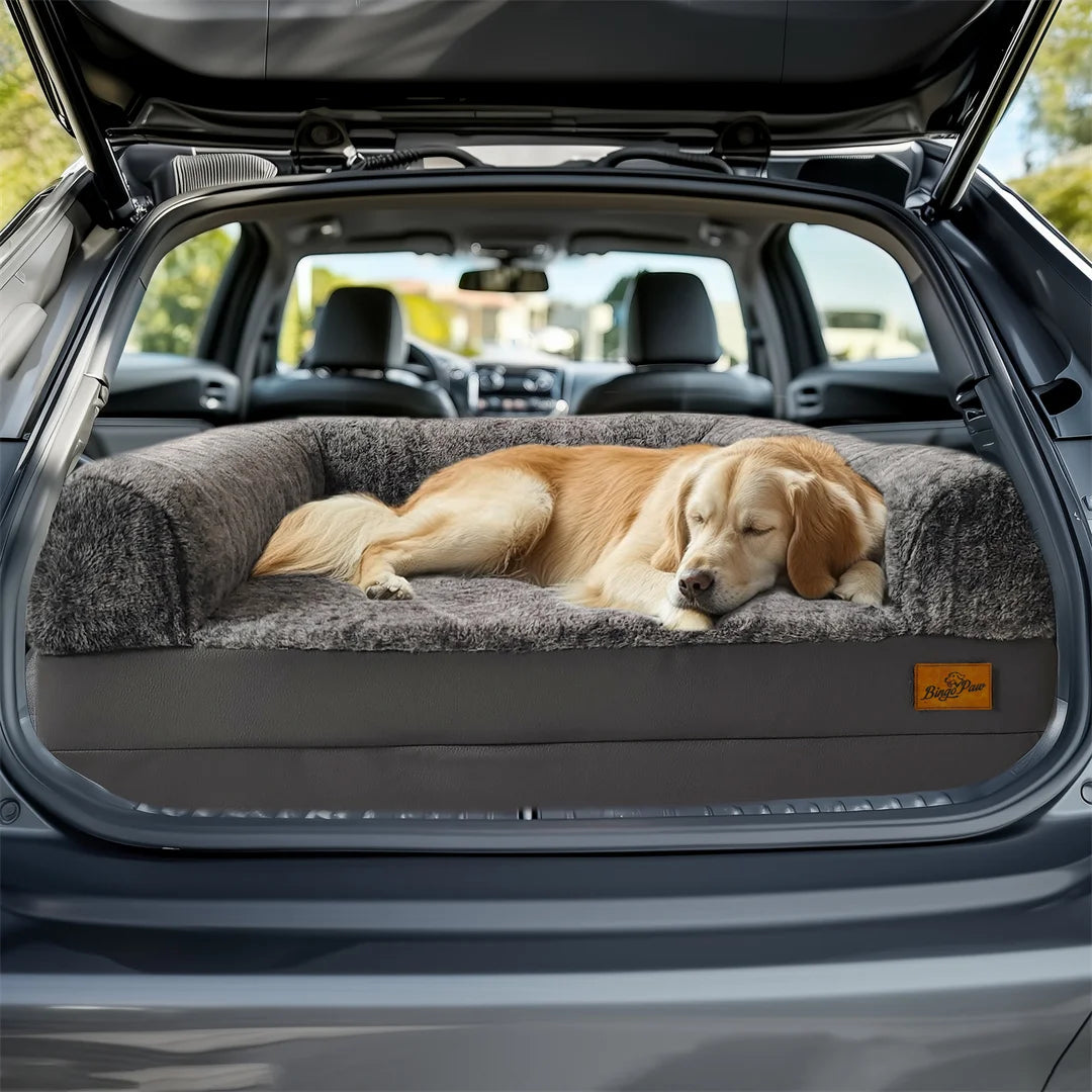 BINGOPAW Giant Plush Orthopedic Calming Dog Bed With Removable Cover