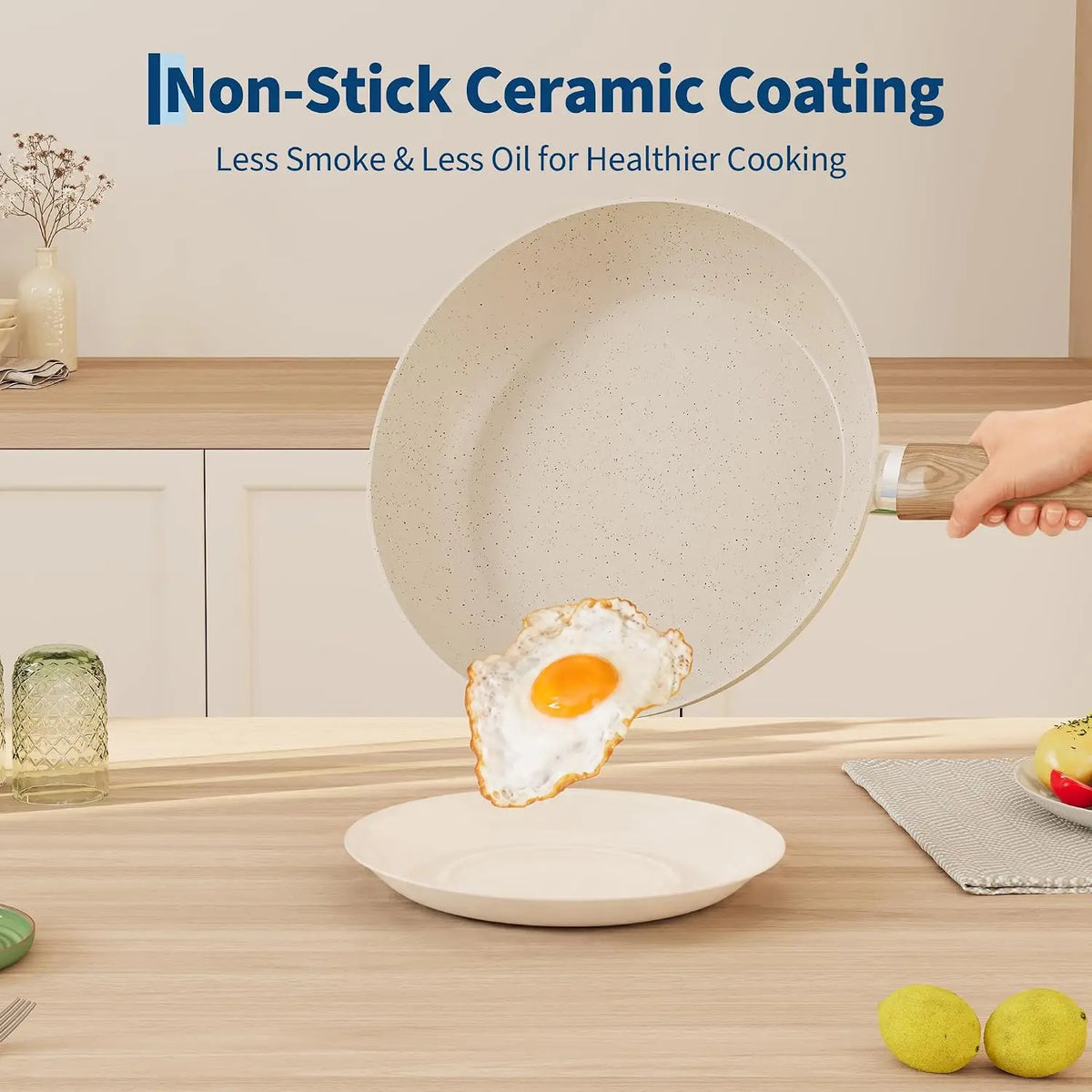 Garvee Ceramic Nonstick Cookware Set With Induction Compatibility