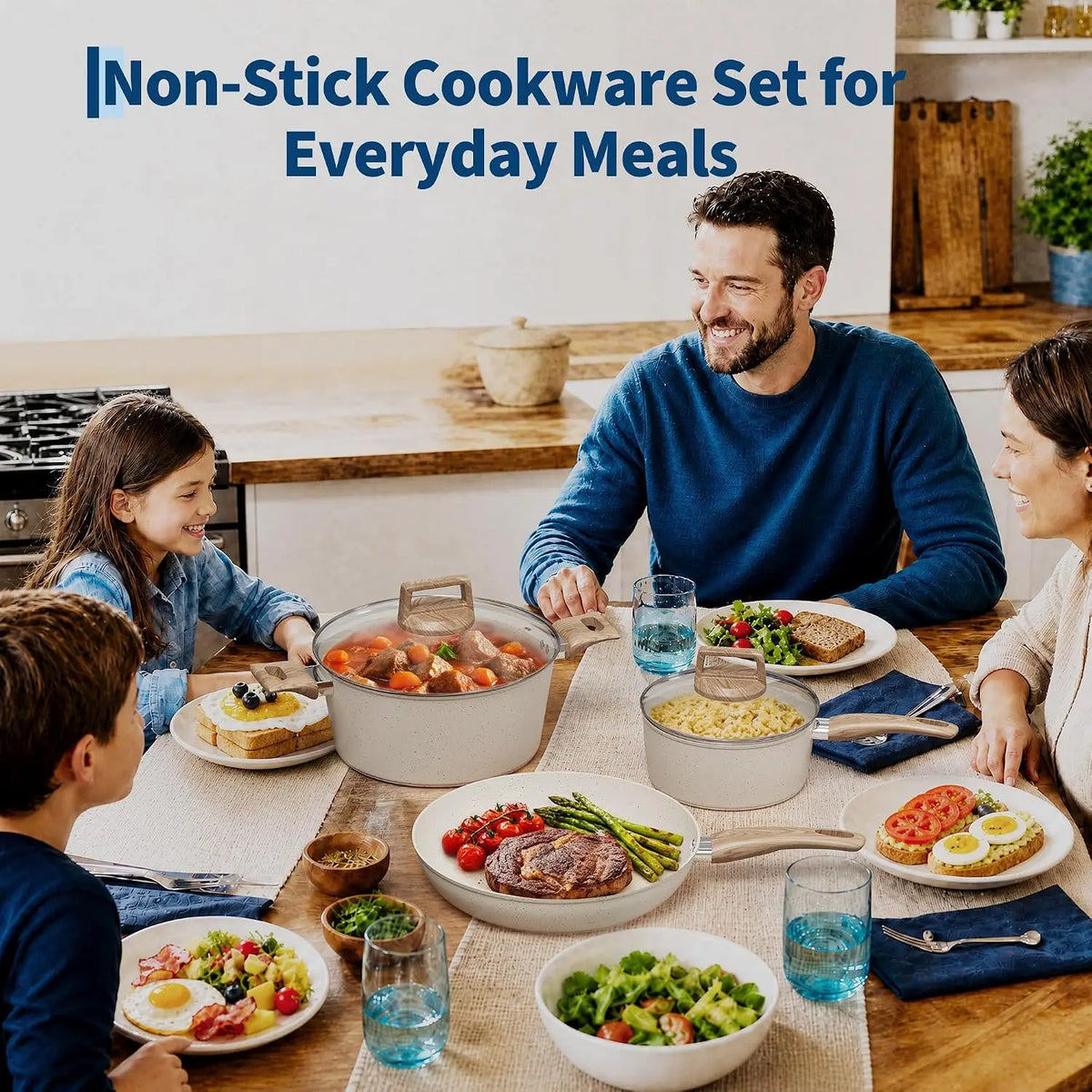 Garvee Ceramic Nonstick Cookware Set With Induction Compatibility