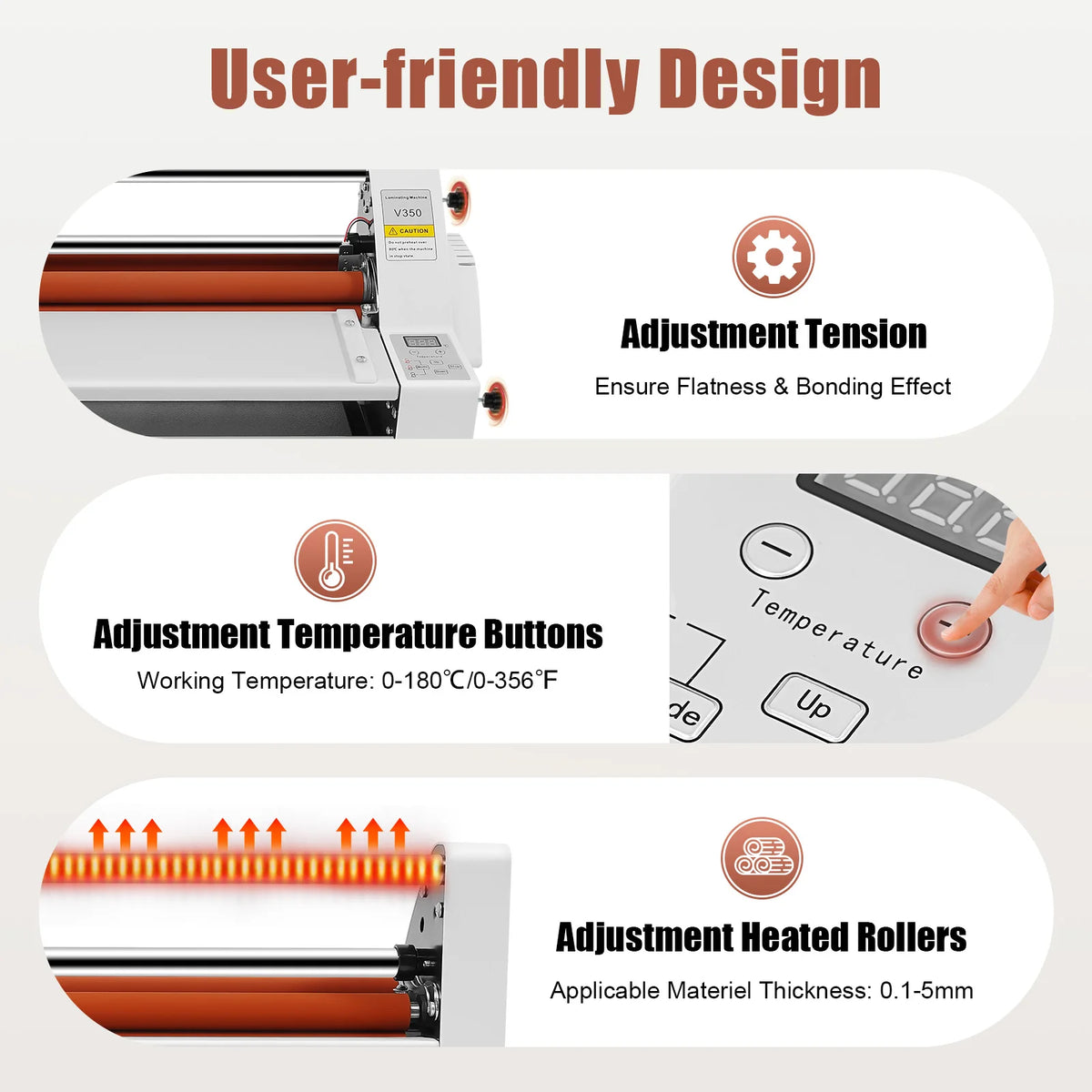 700W Double Sided Laminating Machine With Dual Heating Modes