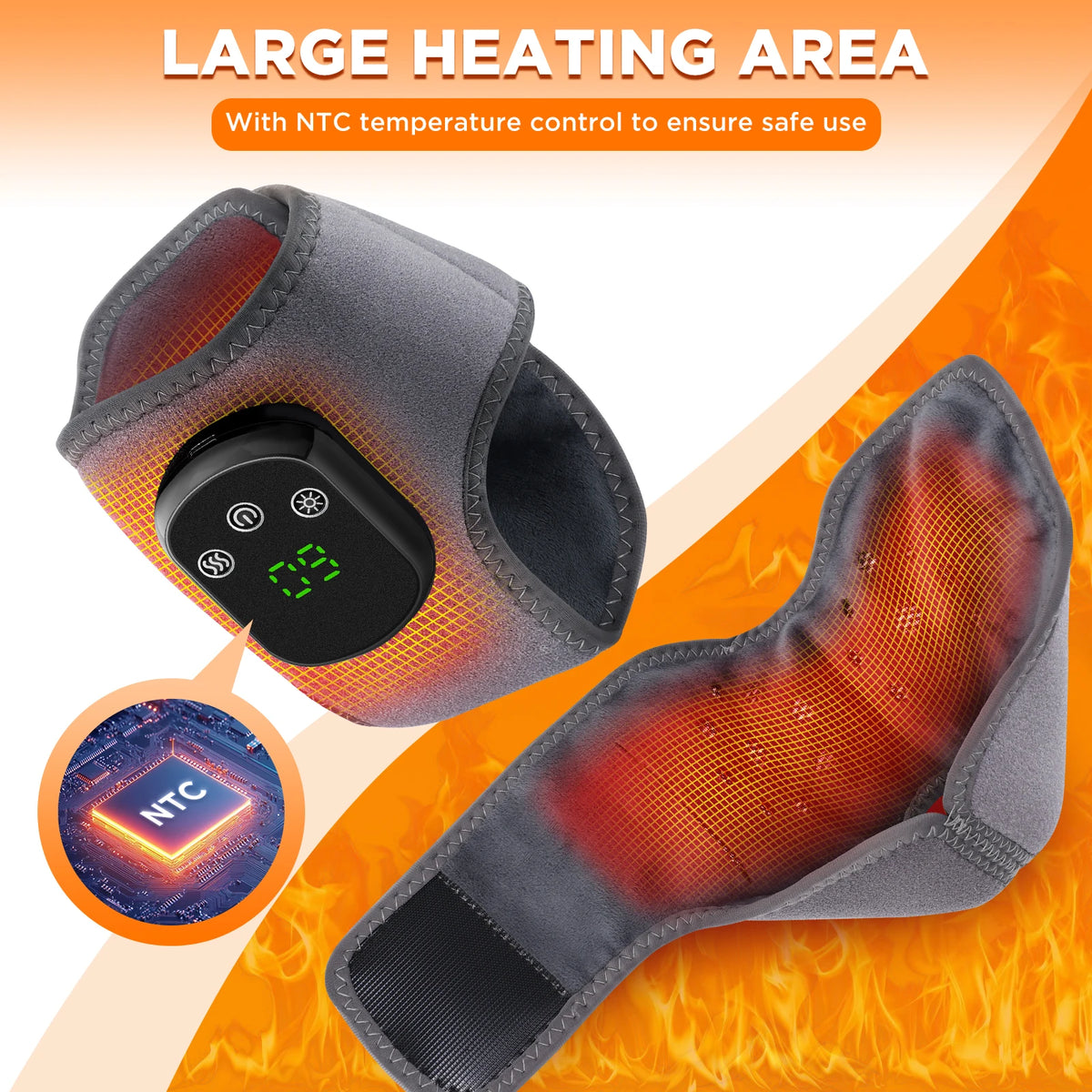 Hailicare Heated Ankle Brace with Five Level Vibration Support