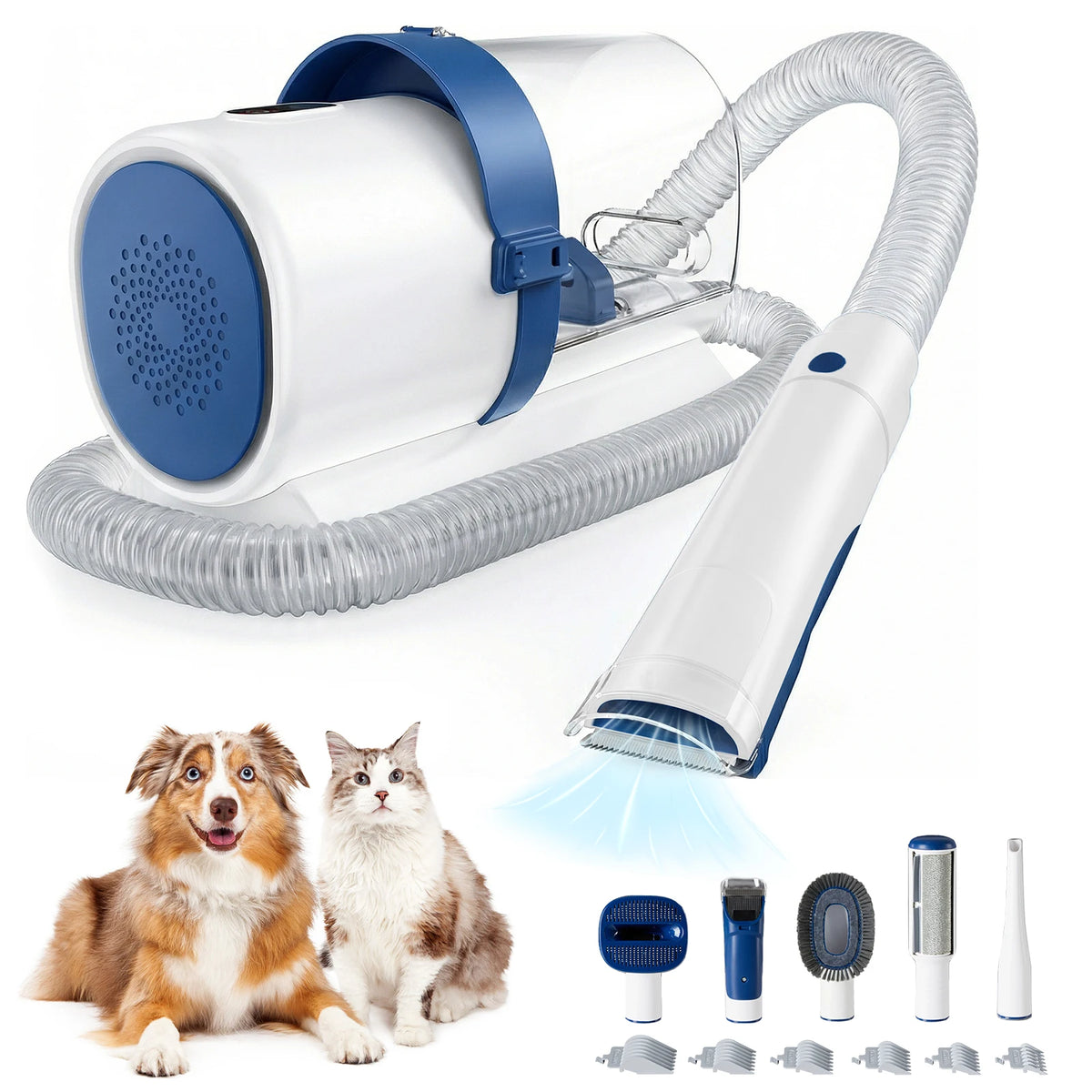JHK Pet Grooming Vacuum Kit With Clippers And Grooming Tools