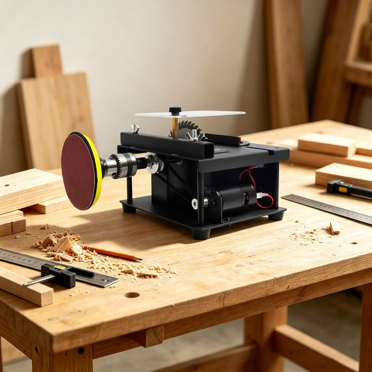 Multifunctional Mini Table Saw for DIY Woodworking and Crafting
