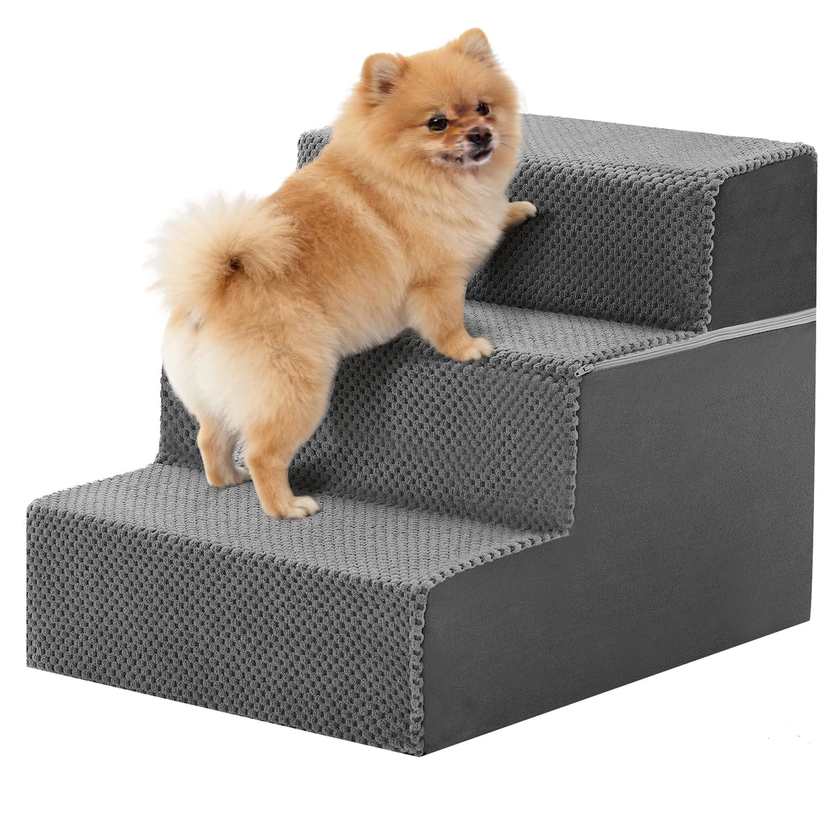 Angled Foam Dog Stairs With Non Slip Steps For Pets