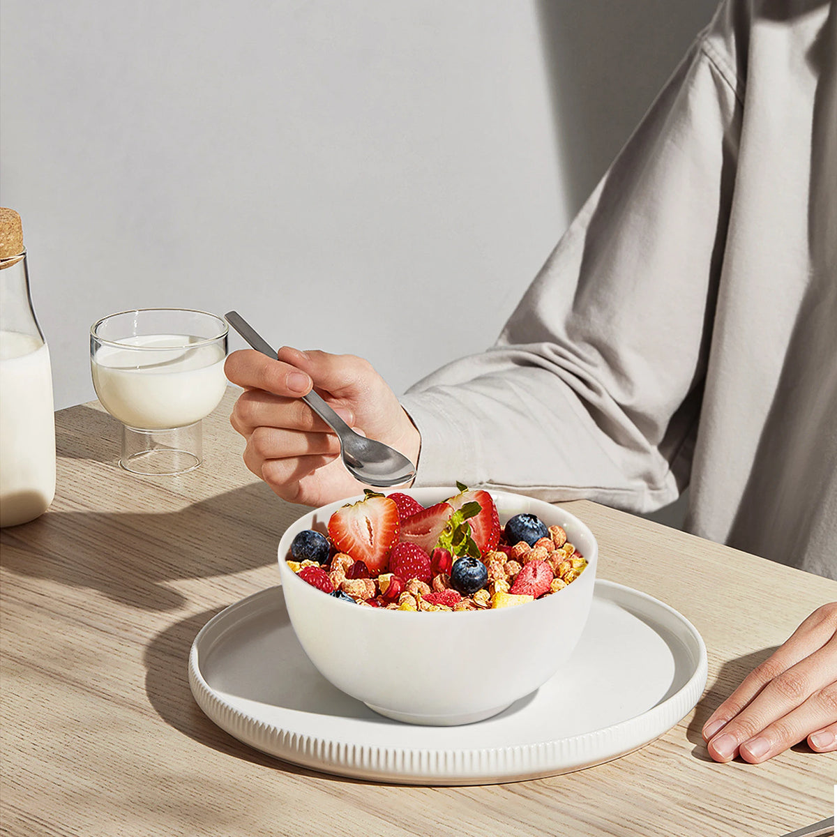 Porcelain Bowls for Cereal Soup Salad Pasta and Everyday Use