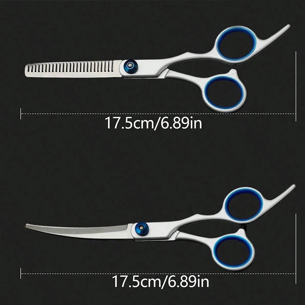 SHUYU Stainless Steel Pet Grooming Scissors Kit With Comb