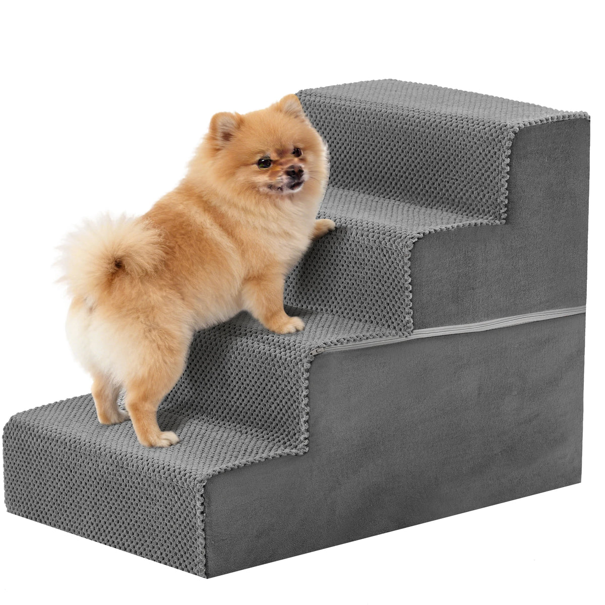Angled Foam Dog Stairs With Non Slip Steps For Pets