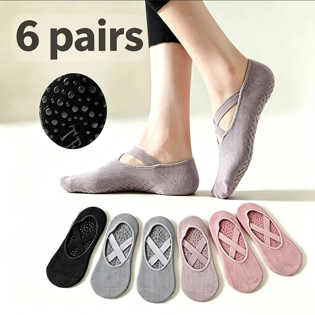 Non Slip Yoga Grip Socks for Pilates Ballet and Dance