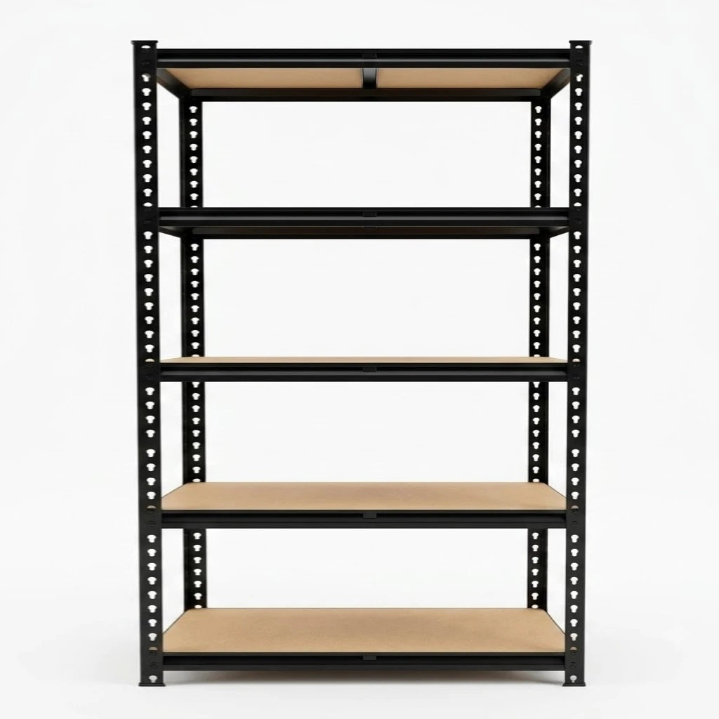 Slim Five Tier Metal Shelving Unit Heavy Duty Storage Rack