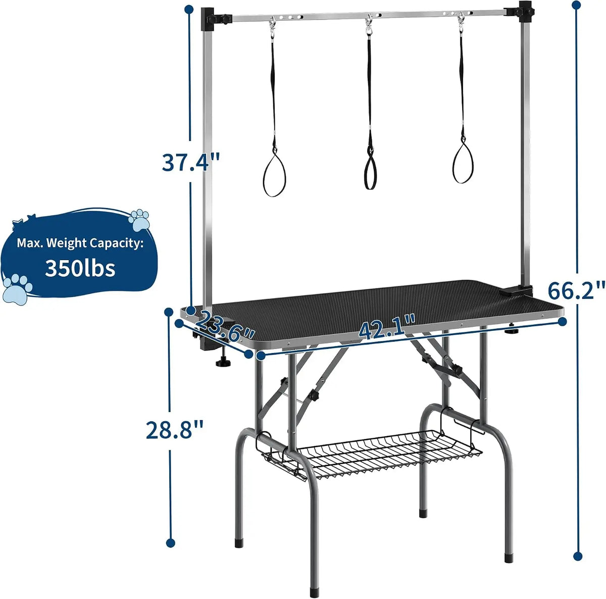 TWISTER.CK Professional Foldable Dog Grooming Table for Pets