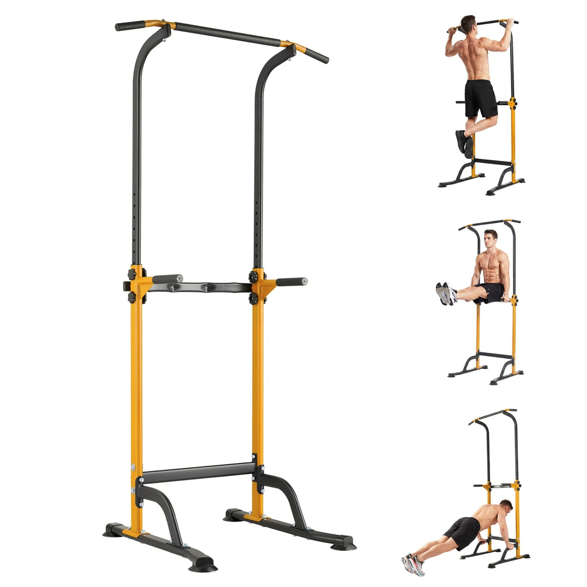 HiMISS Adjustable Power Tower Pull Up Dip Station Home Gym