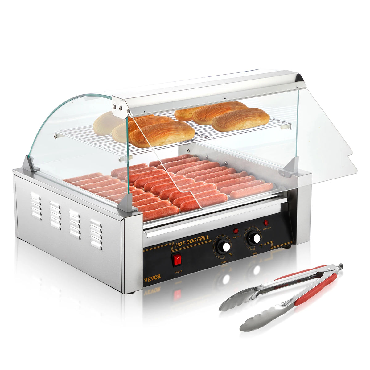 SucceBuy Commercial Hot Dog Roller Grill for Sausages and Corn
