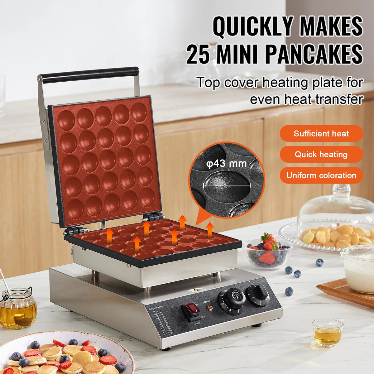 SucceBuy Electric Dorayaki And Dutch Pancake Maker With Temperature Control