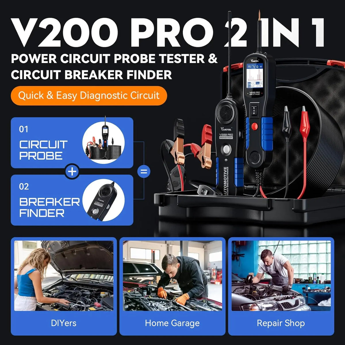 VDIAGTOOL V200PRO Automotive Circuit Probe for Electrical Diagnostics