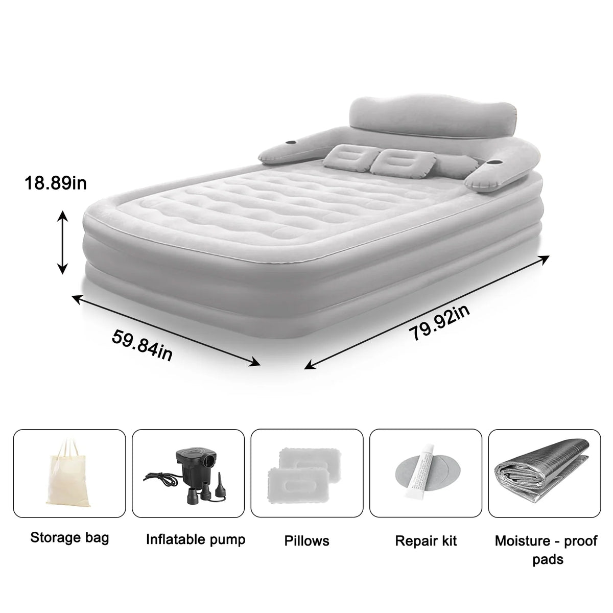 Automatic Inflatable Camping Mattress With Built In Pump for Indoor Outdoor Use