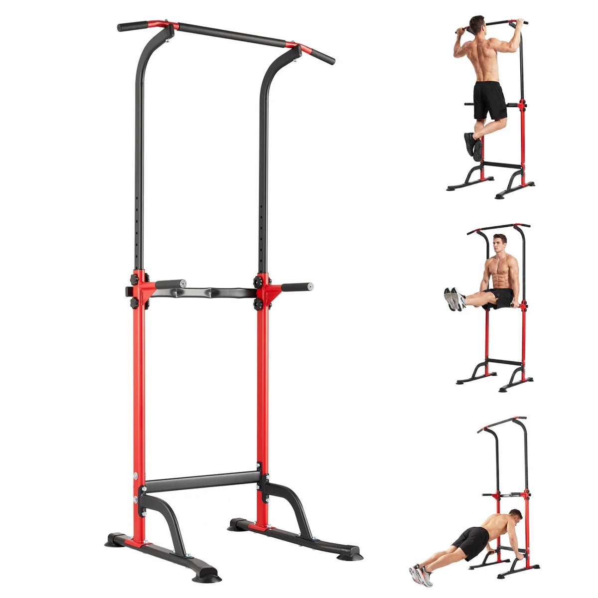 HiMISS Adjustable Power Tower Pull Up Dip Station Home Gym