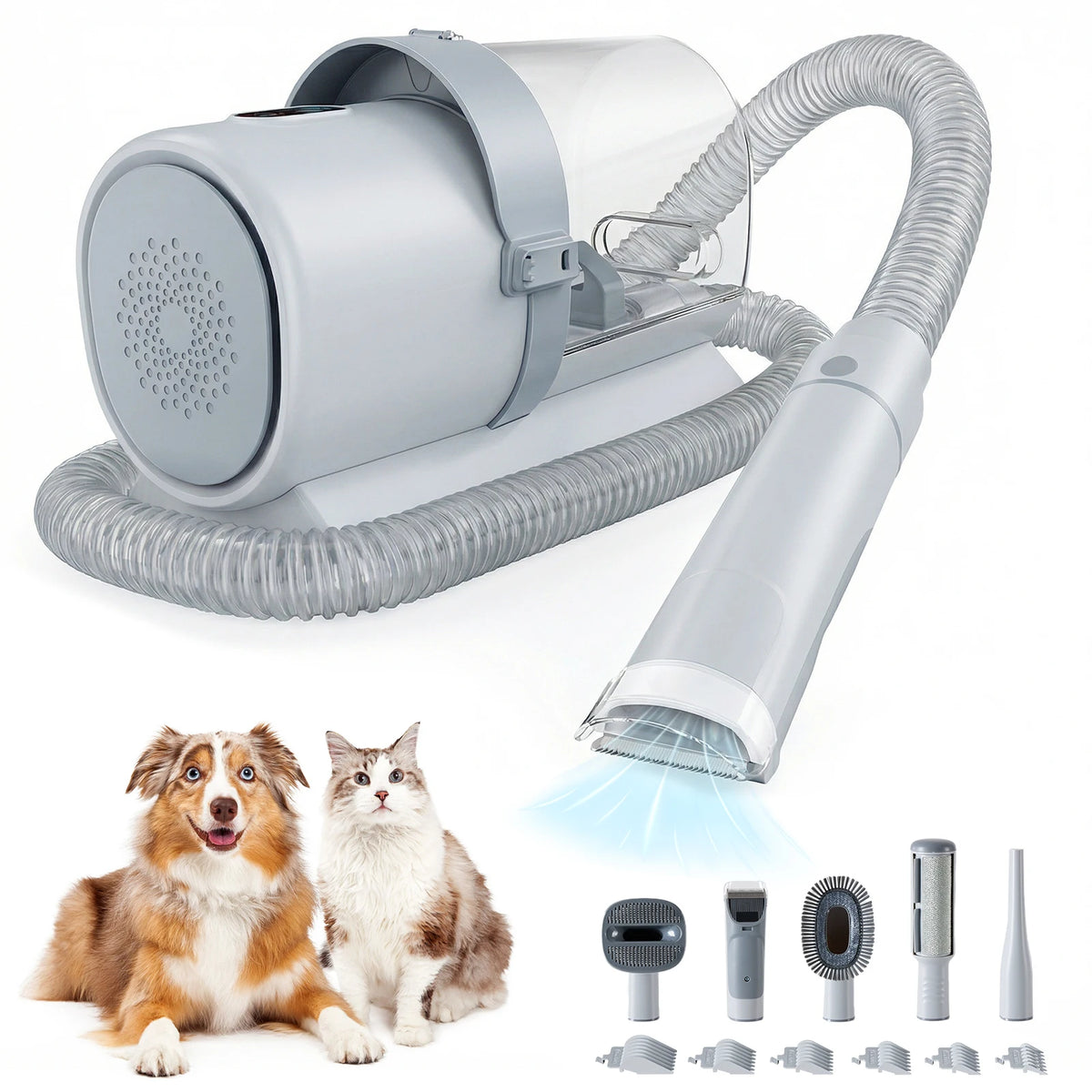 JHK Pet Grooming Vacuum Kit With Clippers And Grooming Tools