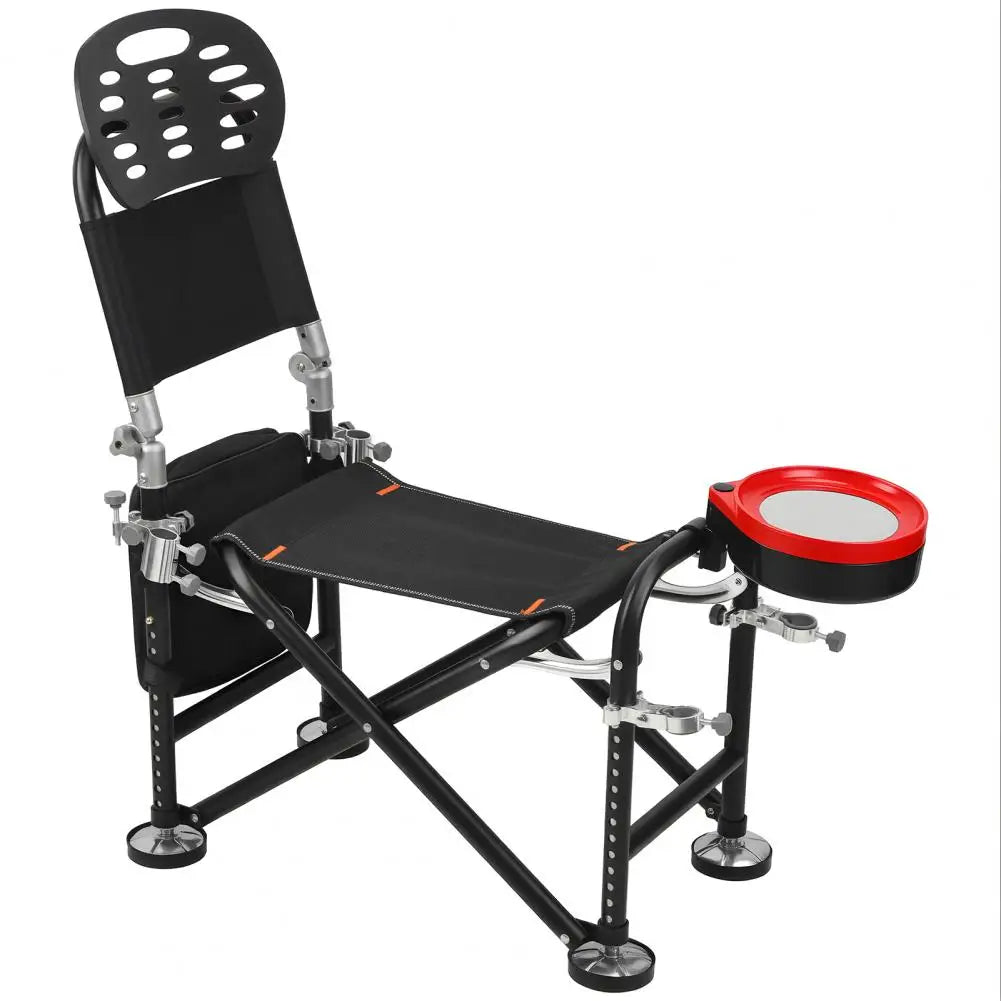 Adjustable Folding Fishing Chair With Backrest And Rod Holder