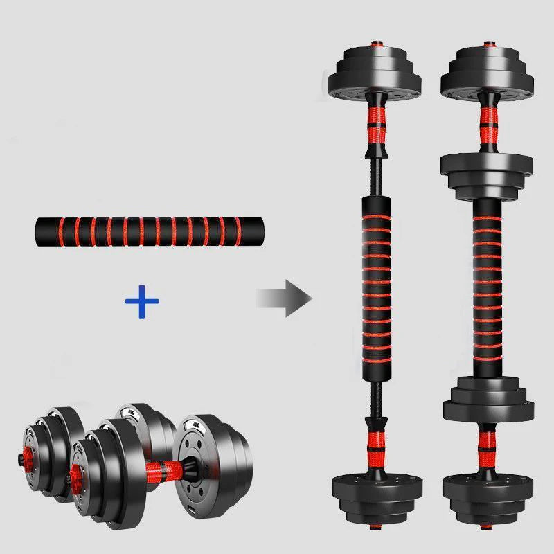 Adjustable Dumbbell To Barbell Set For Home Fitness Training