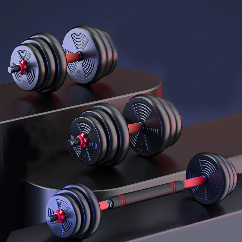 Adjustable Dumbbell To Barbell Set For Home Fitness Training