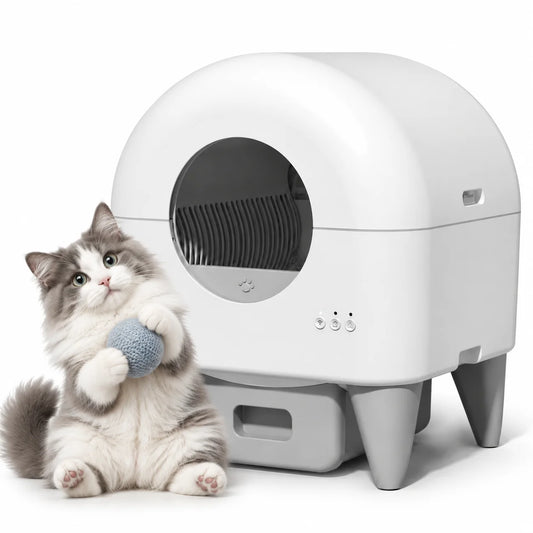 Automatic Self Cleaning Enclosed Cat Litter Box With App Monitoring