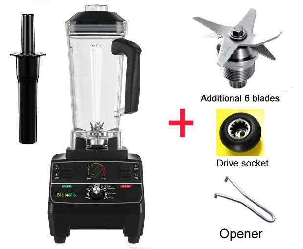 BioloMix Professional Blender With Smart Timer For Smoothies And Ice