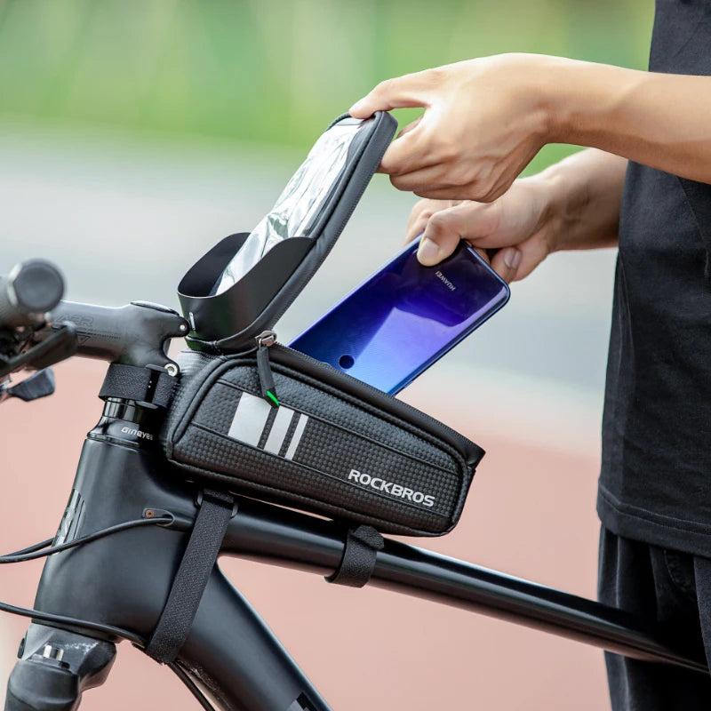 ROCKBROS Waterproof Touchscreen Bicycle Frame Bag for Cycling