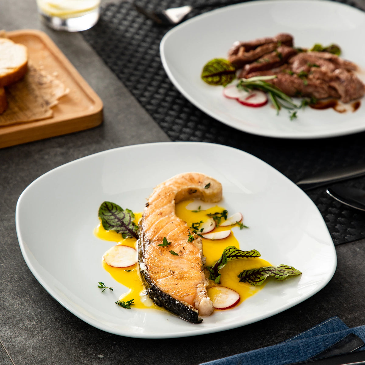 MALACASA Elisa Porcelain Dinner Plate Set for Everyday Dining
