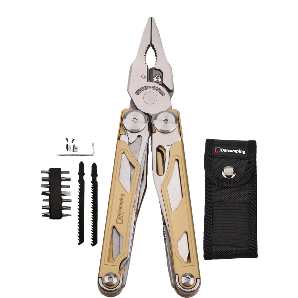Daicamping DL30 Stainless Steel Folding Multi Tool With Pliers