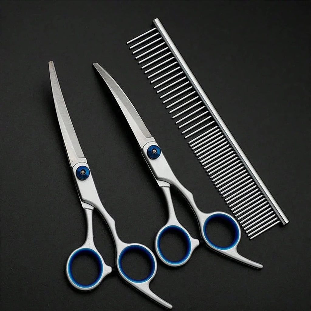 SHUYU Stainless Steel Pet Grooming Scissors Kit With Comb
