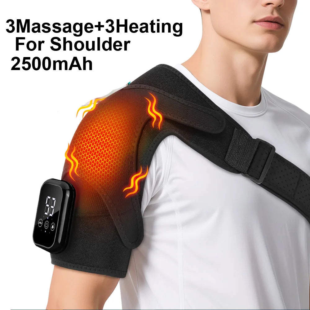 Hailicare Heated Shoulder Massager Wrap With Vibration And Support